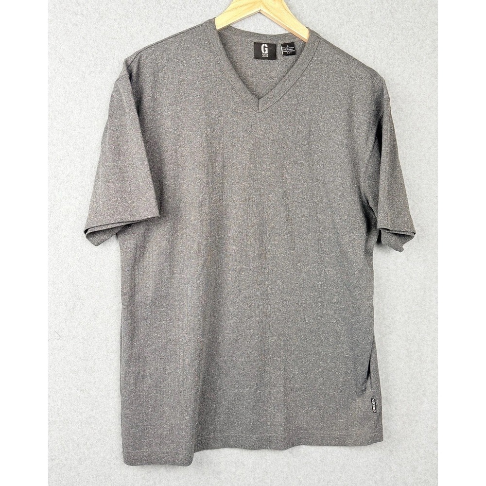 Guess Jeans Gray V Neck T Shirt Mens Size S Short Sleeve V-neck